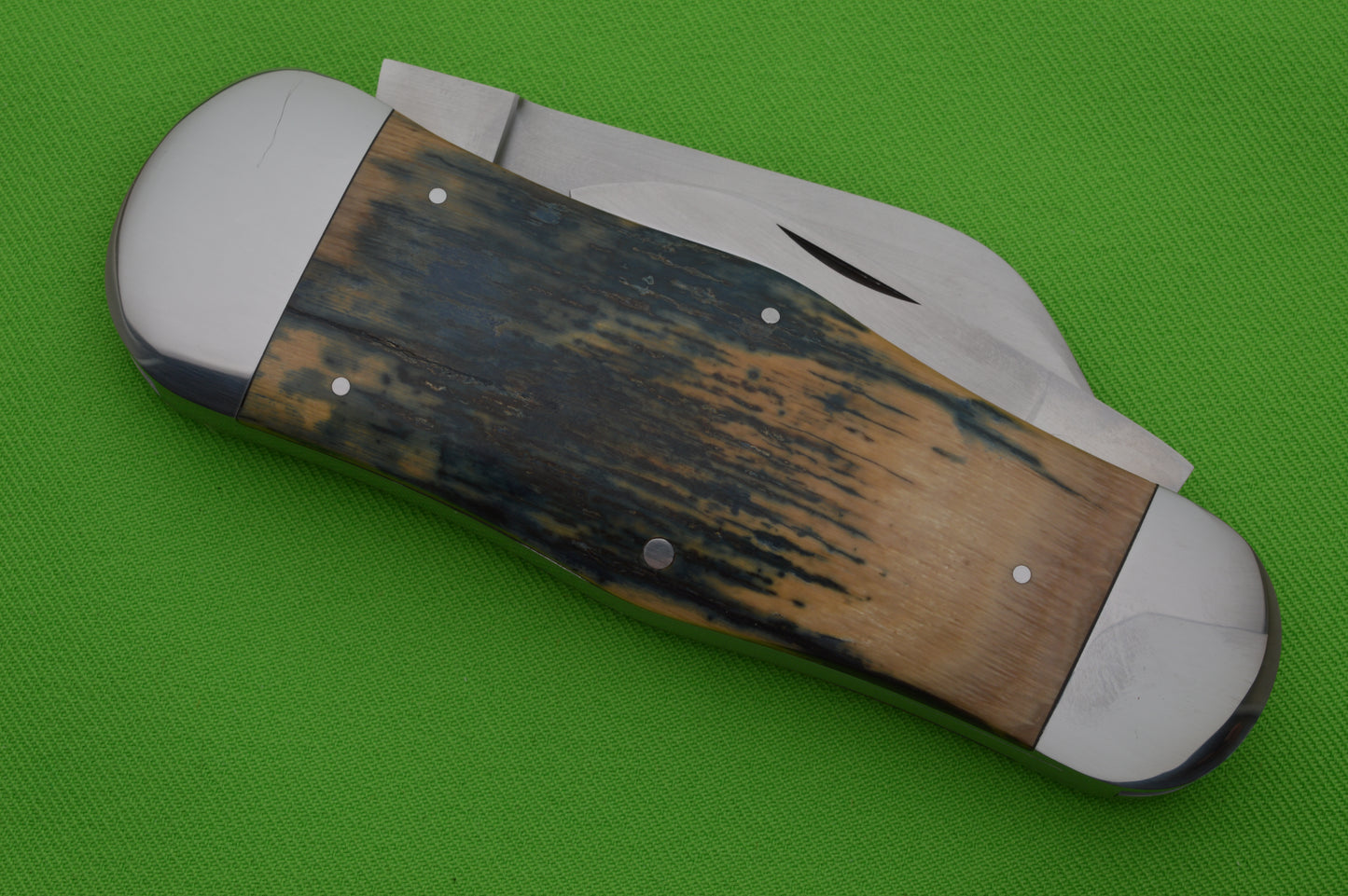 Tom Ploppert PROTOTYPE Two-Blade Fossil Rope Knife, Toenail, Slip-Joint Folding Knife