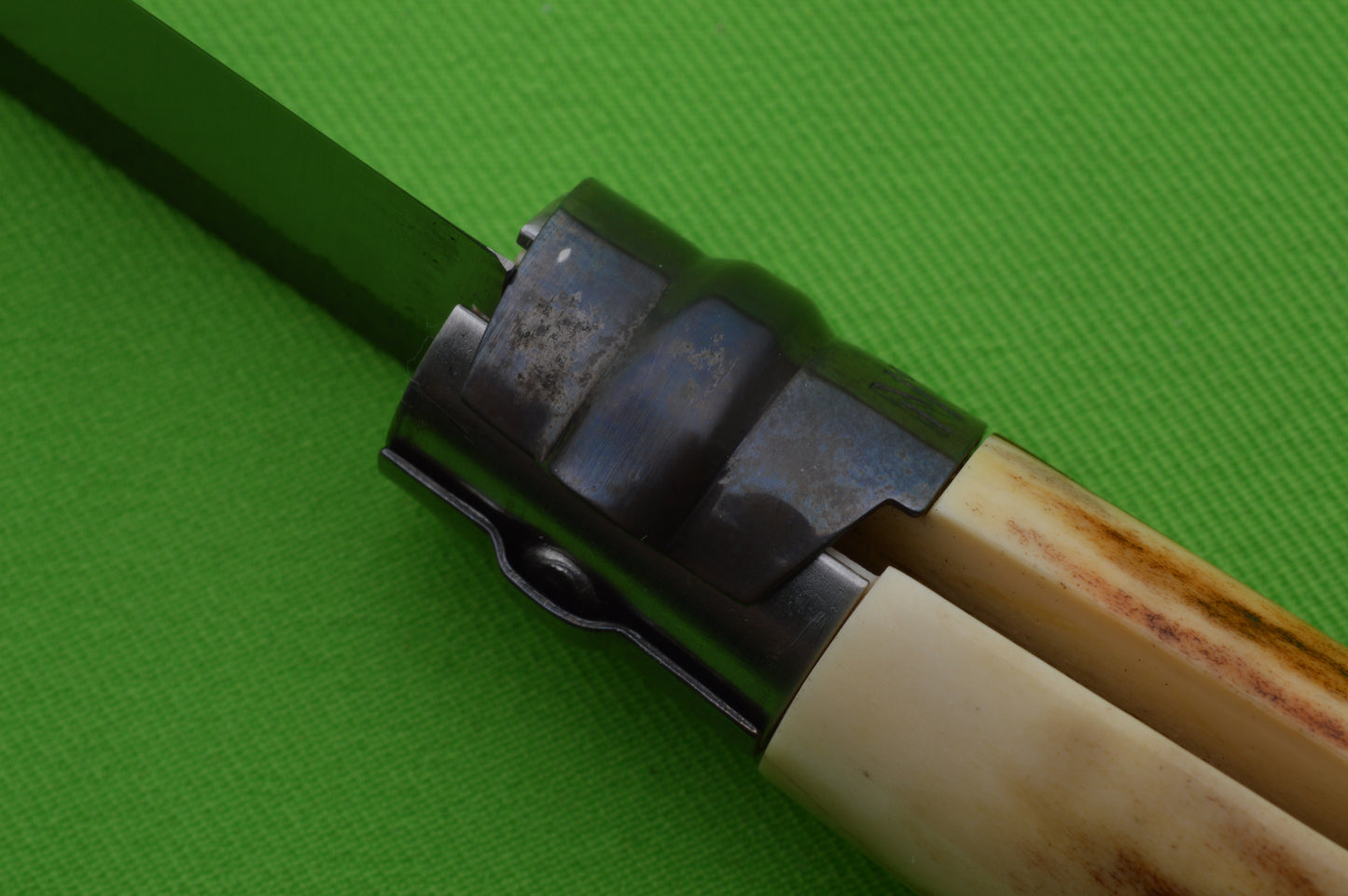 Laurent Gaillard Custom Sambar Stag Opinel N°09, Custom Leather Pouch Sheath (SOLD)