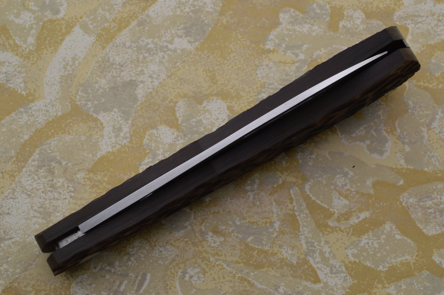 Luke Swenson Chocolate Brown Jigged Micarta Linerless Slip-Joint Folding Knife