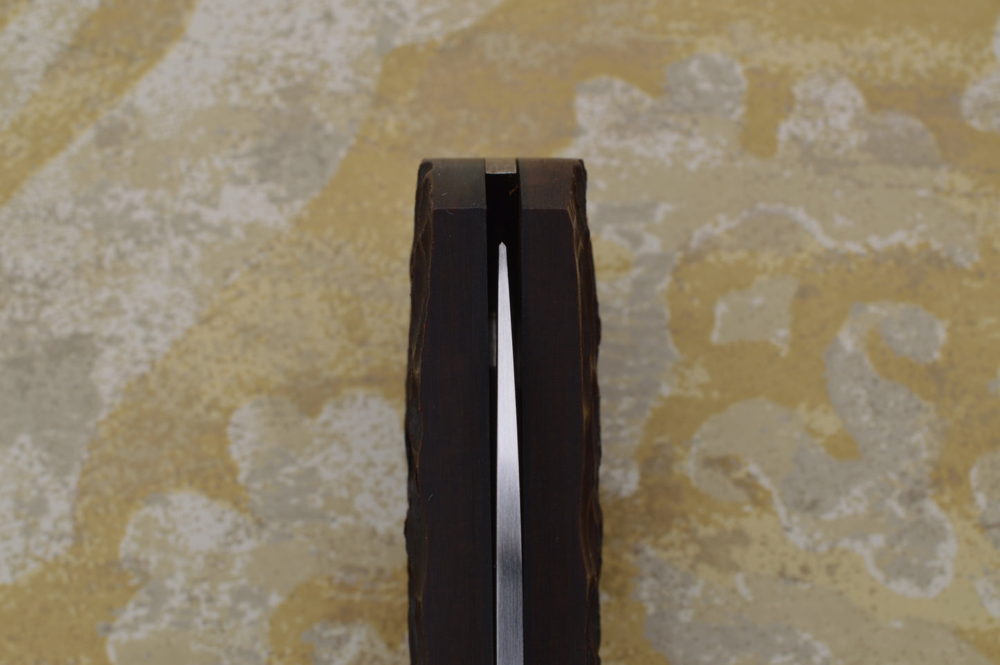 Luke Swenson Chocolate Brown Jigged Micarta Linerless Slip-Joint Folding Knife