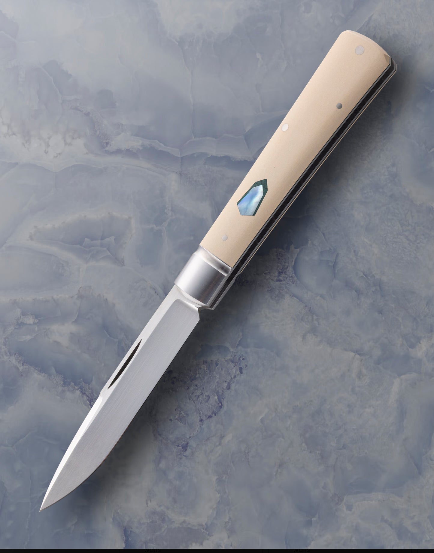 ESNYX Custom CERO Westinghouse Ivory Paper Micarta Slip-Joint Folding Knife