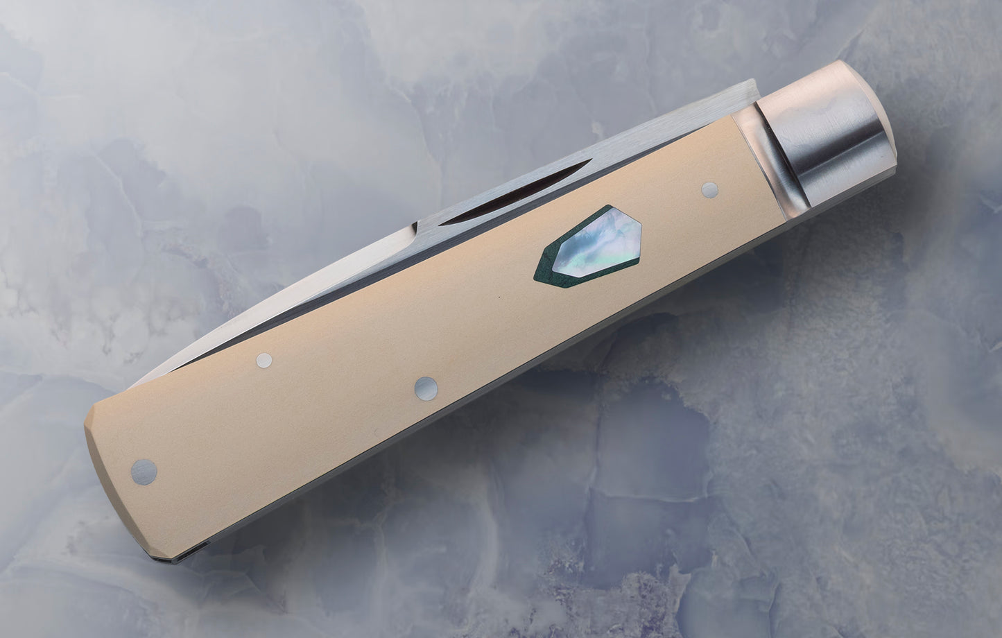 ESNYX Custom CERO Westinghouse Ivory Paper Micarta Slip-Joint Folding Knife