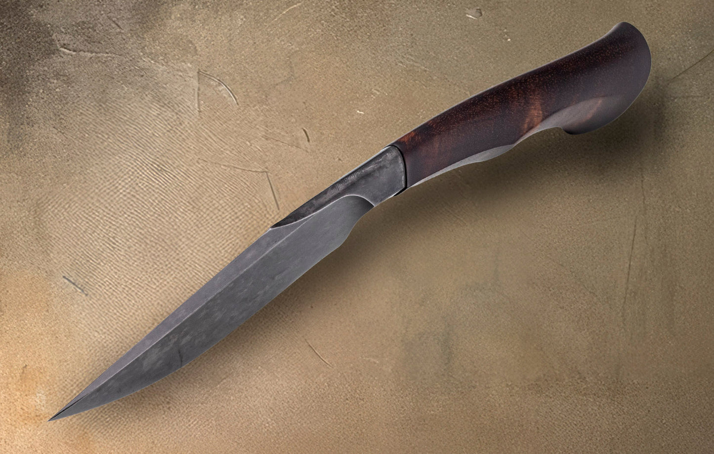 Oliver Goldschmidt Outdoors Utility Knife, Koa Wood, Leather Sheath