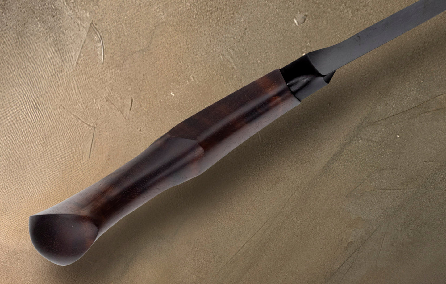 Oliver Goldschmidt Outdoors Utility Knife, Koa Wood, Leather Sheath
