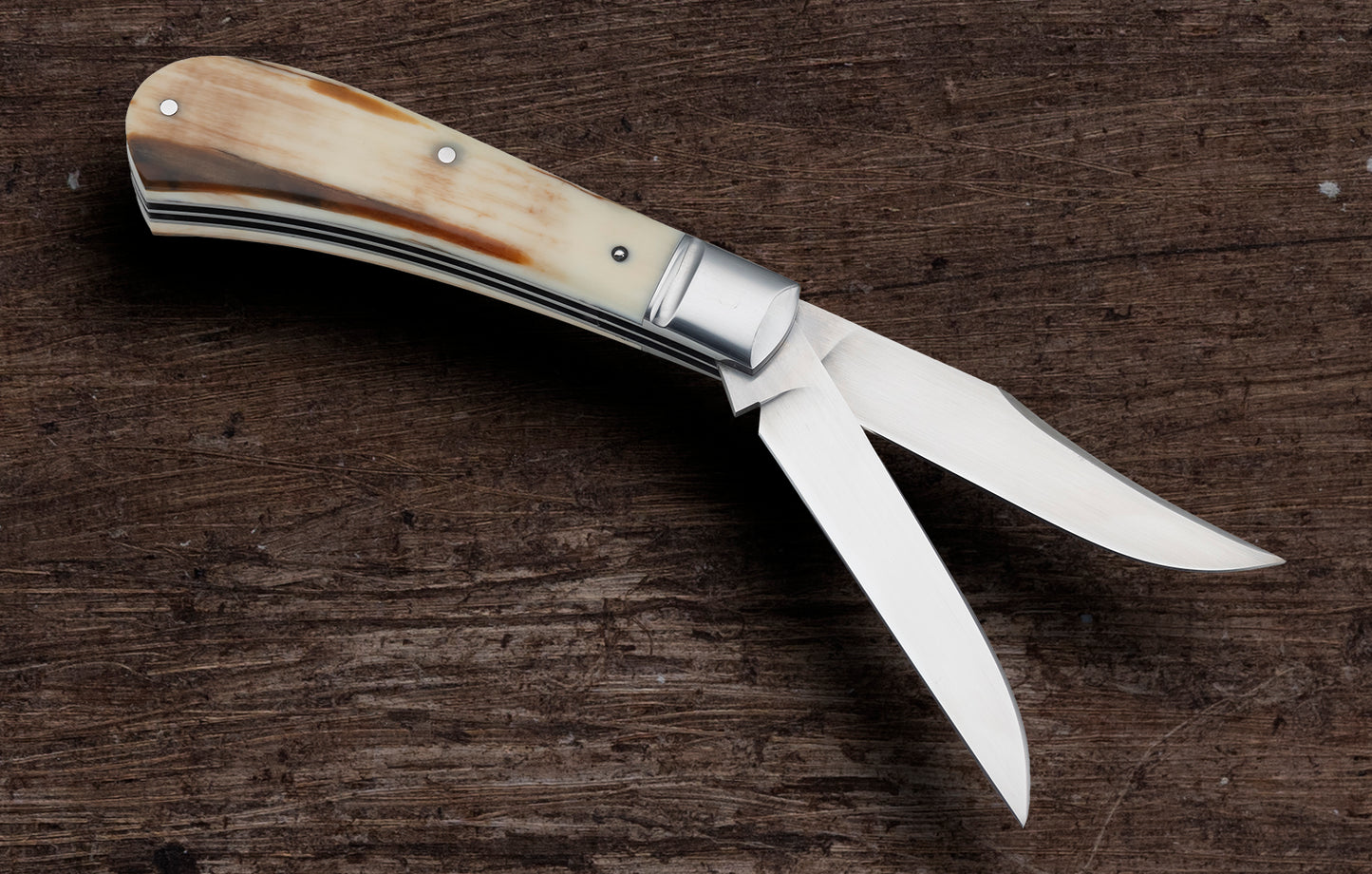 John Horrigan M.S. 2-Blade Wharncliffe Trapper Slip-Joint Folding Knife