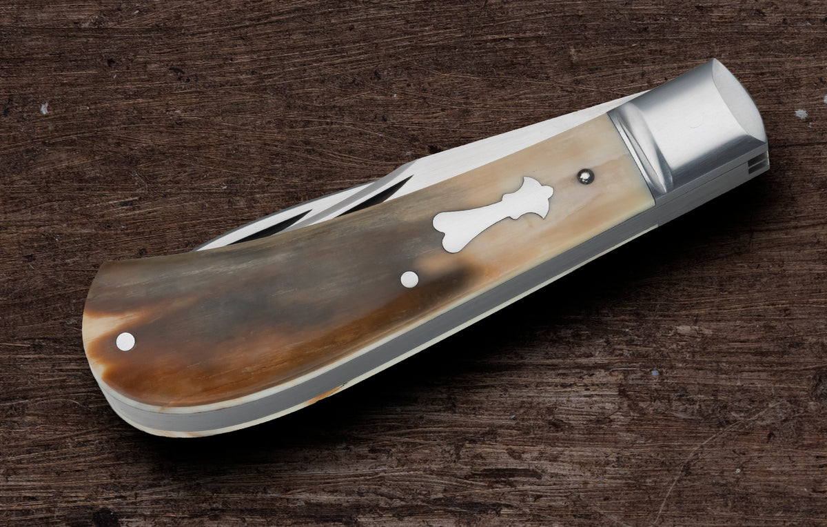 John Horrigan M.S. 2-Blade Wharncliffe Trapper Slip-Joint Folding Knife