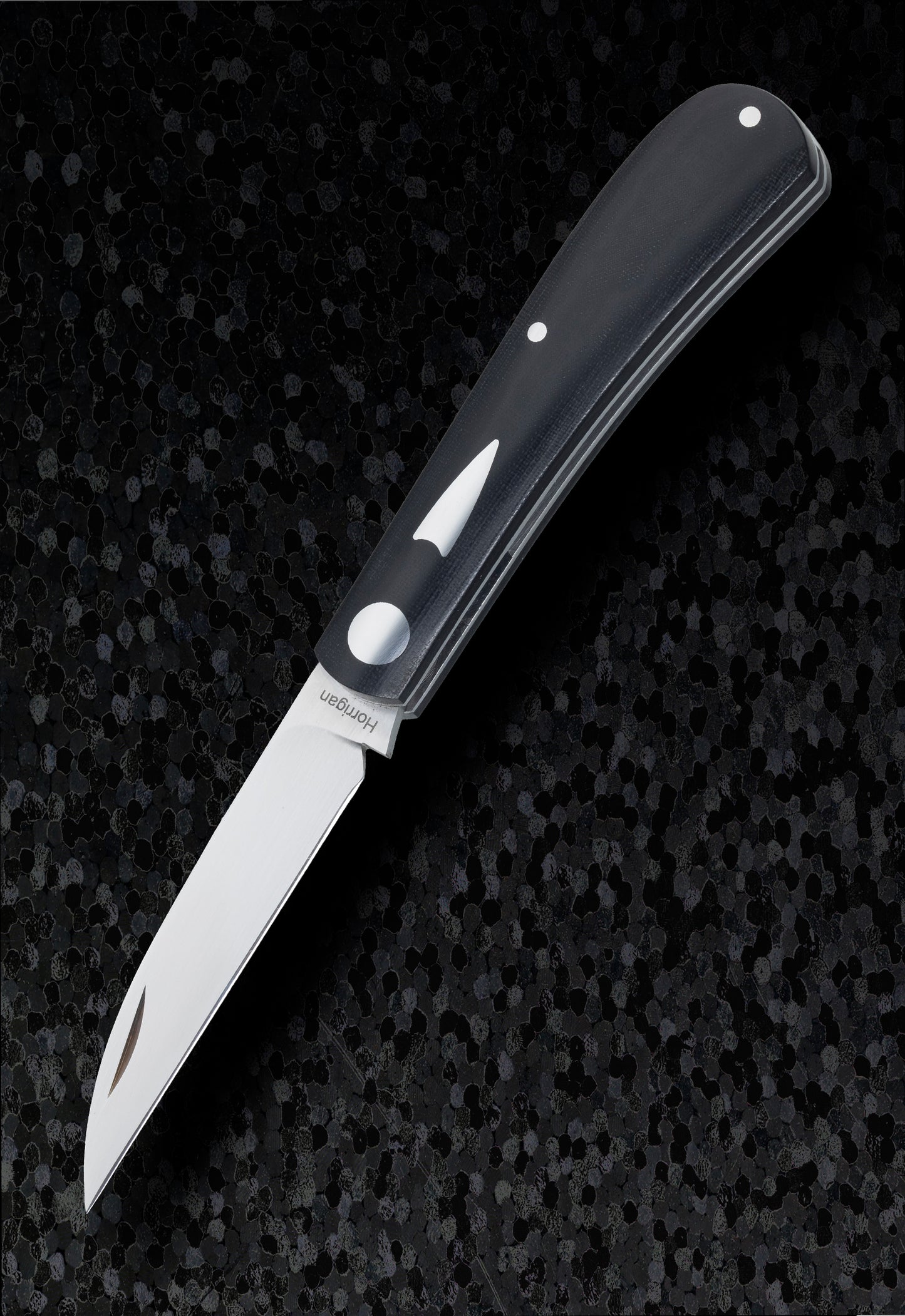 John Horrigan M.S. Wharncliffe Trapper Shadow Pattern Slip-Joint Folding Knife