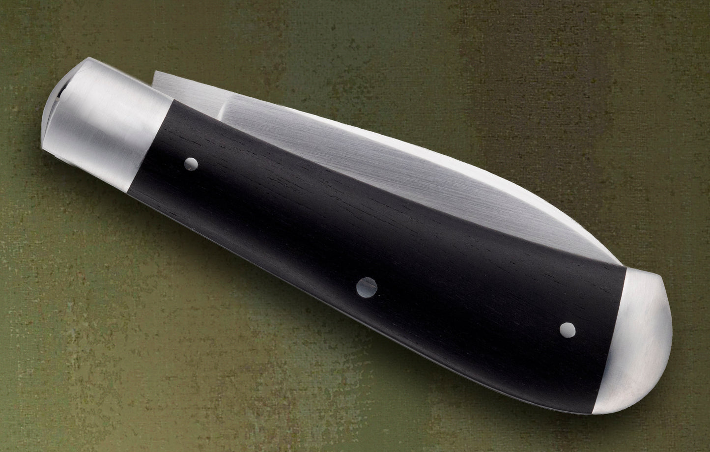 Daniel Keown Ebony Wharncliffe Trapper, Slip-Joint Folding Knife