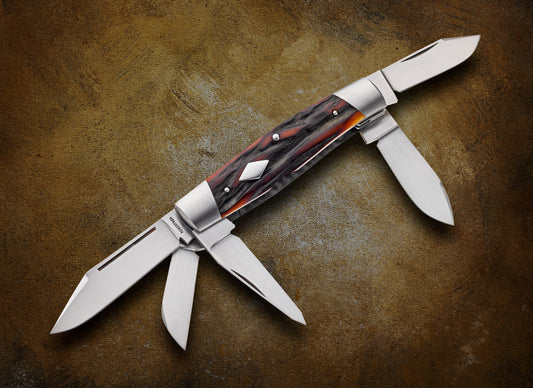 Tim Robertson 5-Blade Stag Diamond Edge Cattle Knife