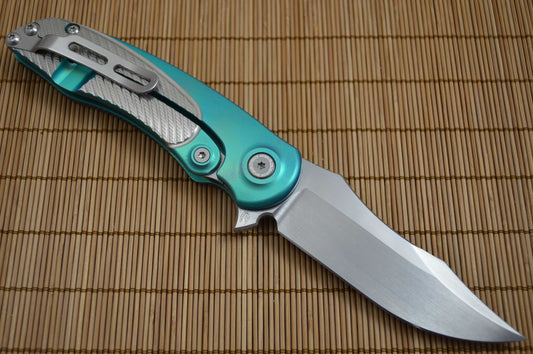 Brian Nadeau CYCLONE Flipper (3D Version), Anodized Green Titanium (SOLD)