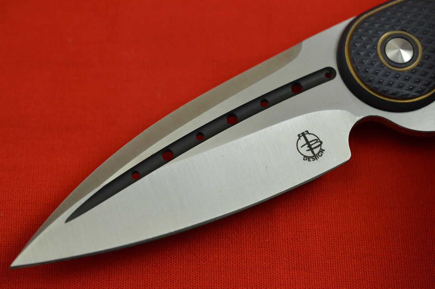 Todd Begg Deluxe Blue and Gold Glimpse 5.5, Semi-Custom, Frame-Lock Flipper (SOLD)