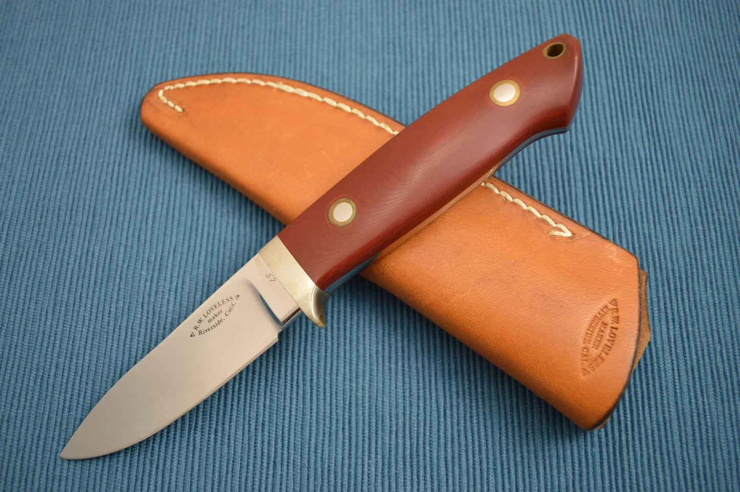 Bob Loveless Hunting Knife "R.W.L. For K.C.C." 1985, Serial #57 (SOLD)