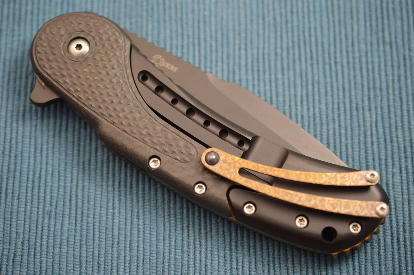 Todd Begg Black-Gold Bodega Frame-Lock Flipper (SOLD)