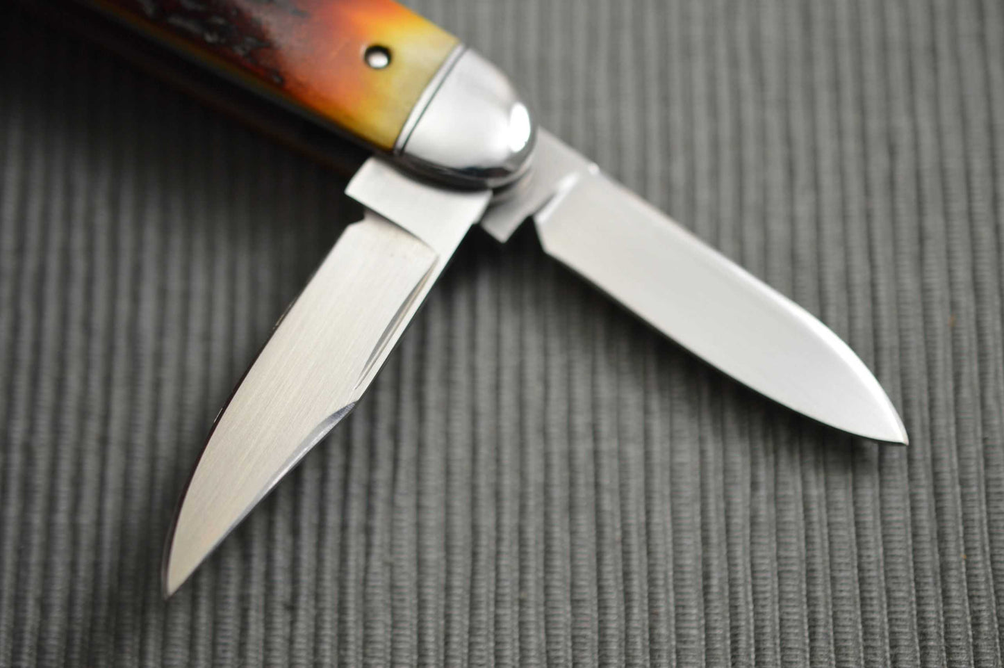 Toby Hill 3-Blade Amber Stag Lock-Back Whittler (SOLD)