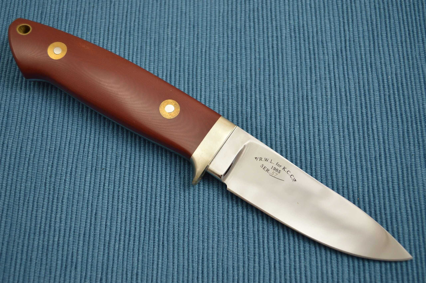 Bob Loveless Hunting Knife "R.W.L. For K.C.C." 1985, Serial #57 (SOLD)