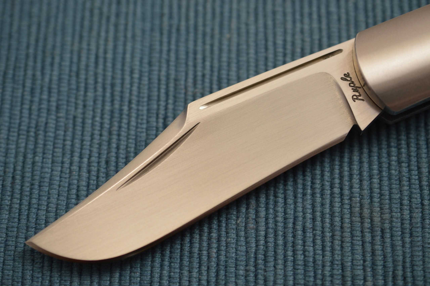 Bill Ruple Lanny's Clip, Black Jigged Micarta Scales, Slip-Joint Folding Knife (SOLD)