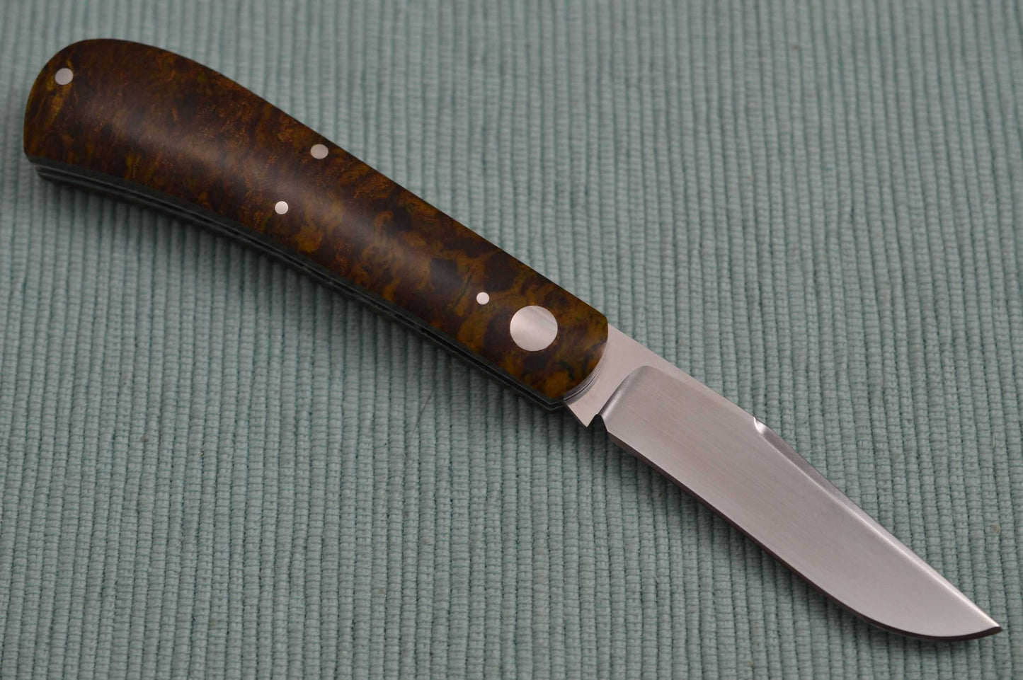 Luke Swenson Rag Micarta Shadow Pattern Trapper, Blade Show 2018 (SOLD)