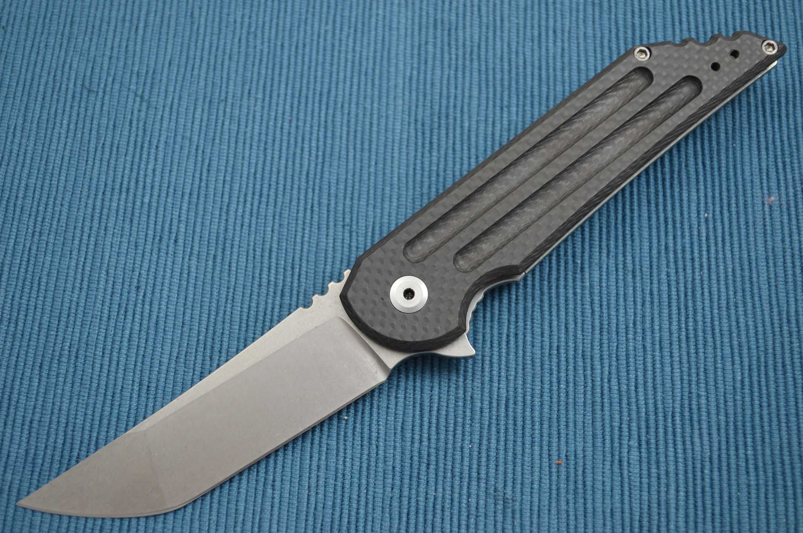 Jake Hoback Carbon Fiber Kwaiback UHEP Frame-Lock Flipper, CF Inlay (S ...