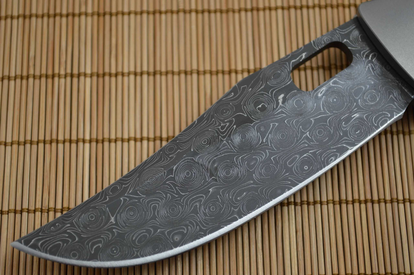 Tom Mayo 25th Anniversary Damascus Blade, Frame-Lock Folder (SOLD)