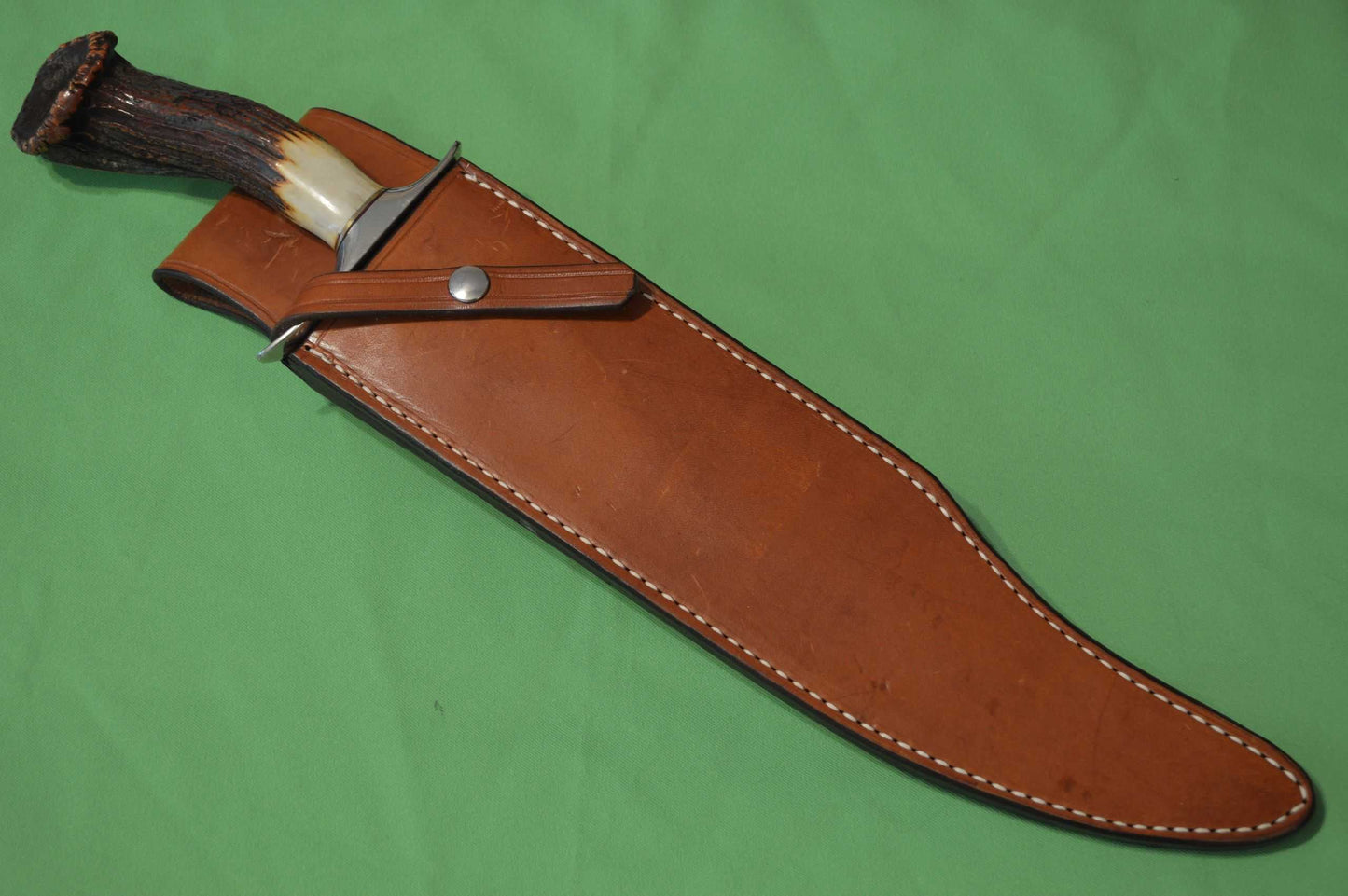 Vintage Jimmy Lile No Dot Massive Crown Stag Bowie Knife (SOLD)