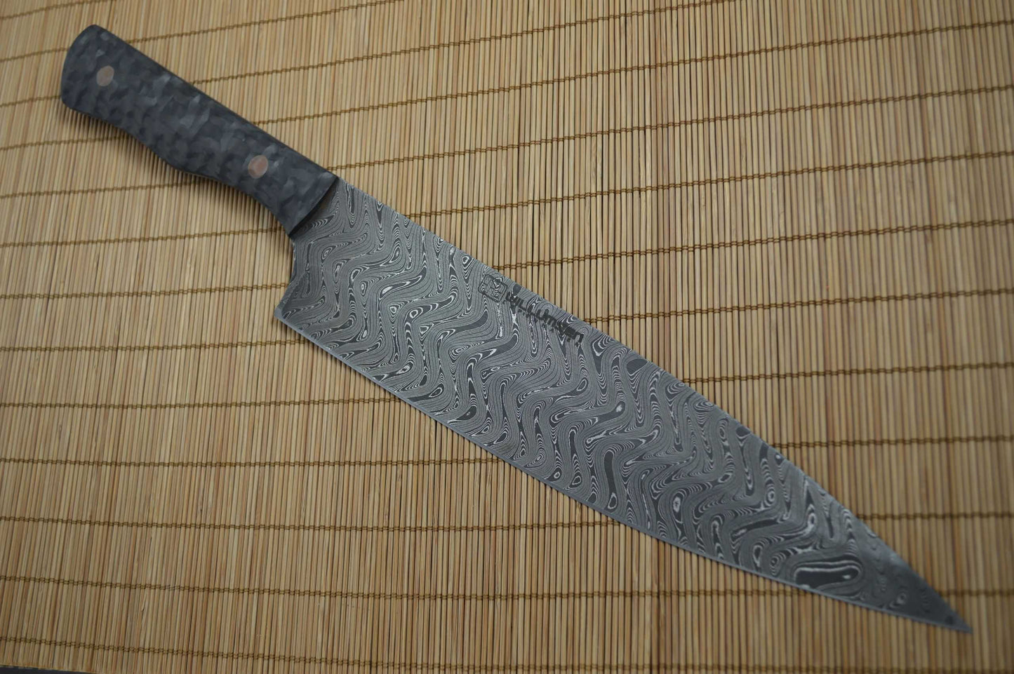 Mikkel Willumsen Urban Tactical Custom Chad Nichols Damascus Chef's Knife (SOLD)