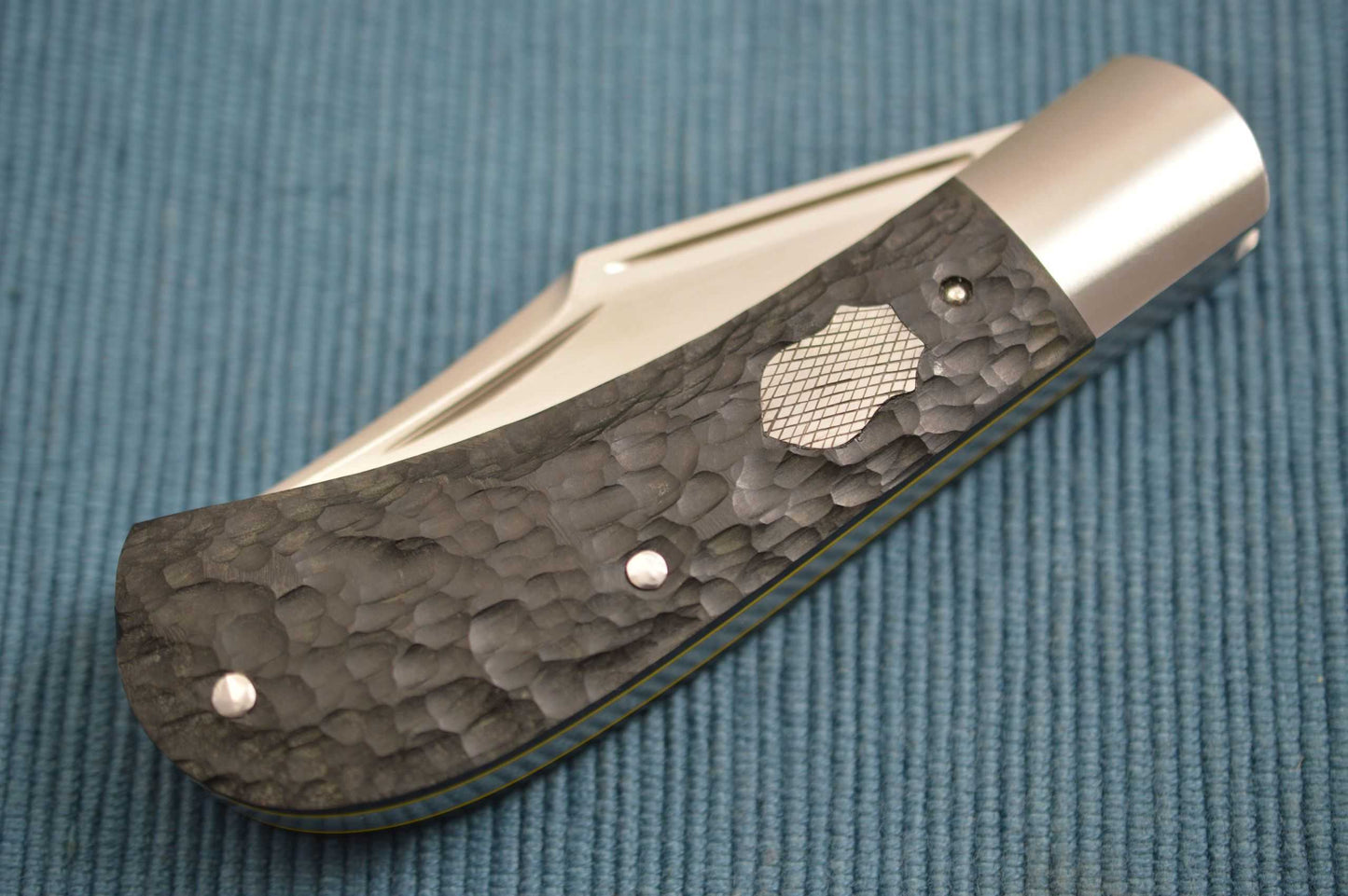 Bill Ruple Lanny's Clip, Black Jigged Micarta Scales, Slip-Joint Folding Knife (SOLD)