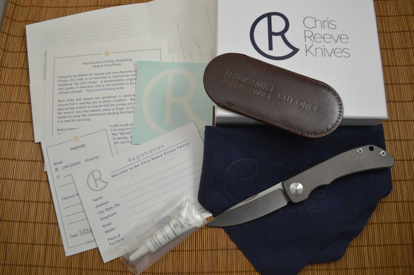 Chris Reeve "IMPINDA" Slip-Joint, Drop Point, 2018 Blade Show (SOLD)