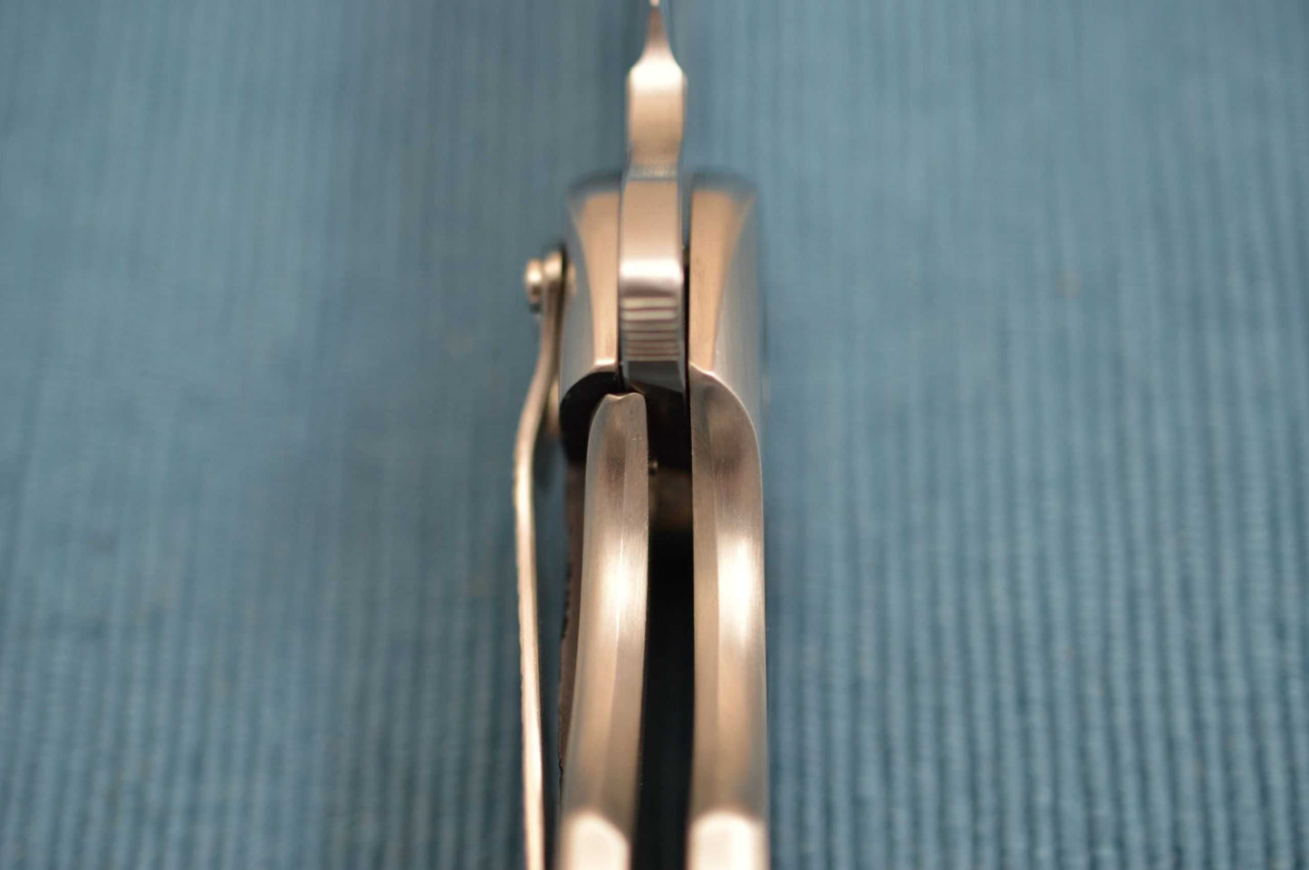 "Unnamed" Lee Williams Carved Titanium Frame-Lock Flipper, 1 of 2 (SOLD)