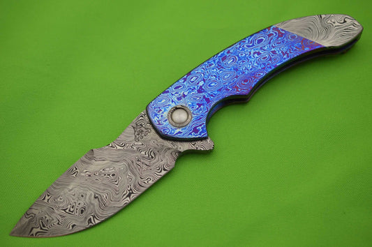 Walter Randolph (W.R. Bladeworks) Deluxe Full Dress DEIMOS Frame-Lock Flipper Knife (SOLD)