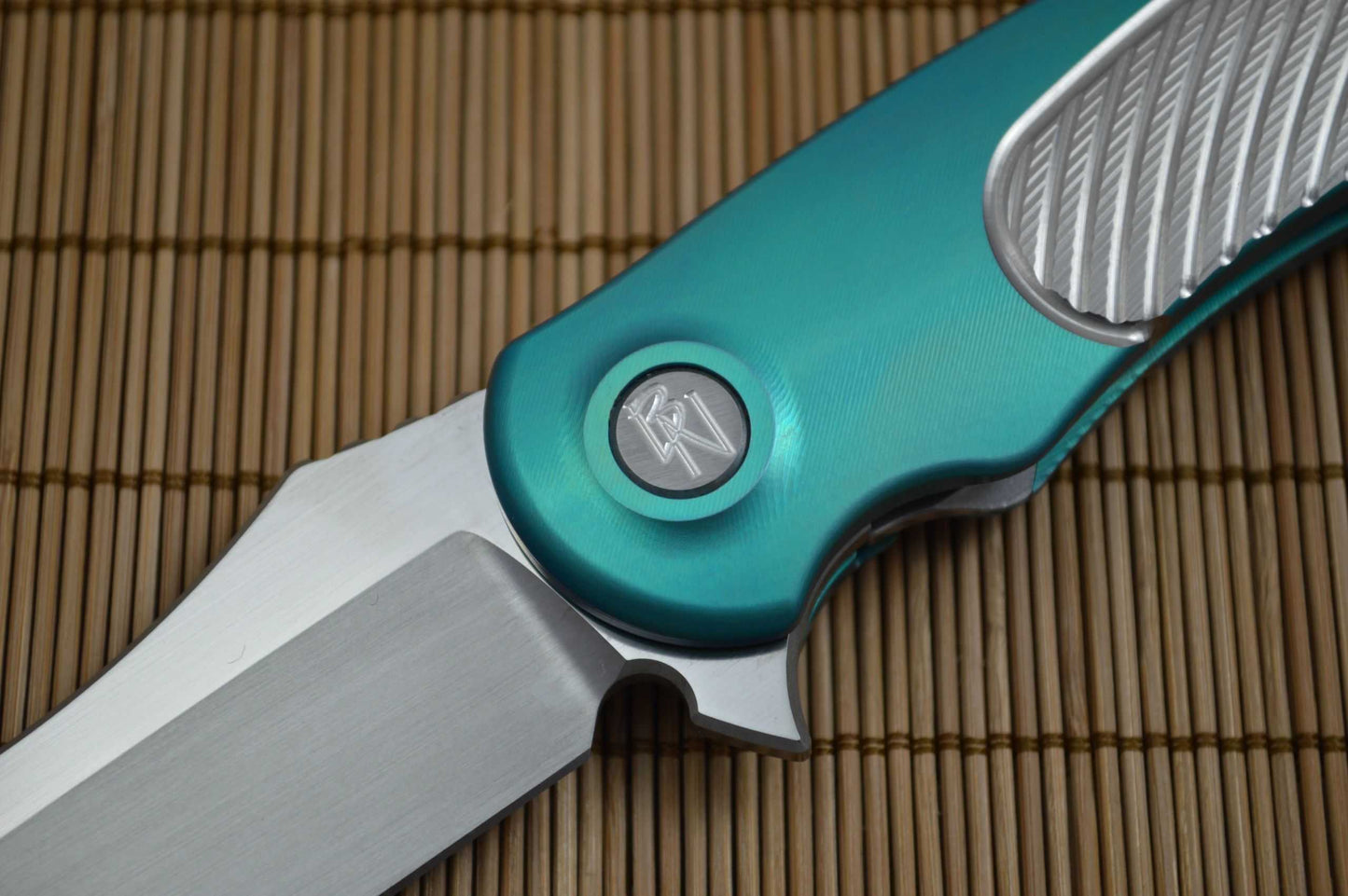 Brian Nadeau CYCLONE Flipper (3D Version), Anodized Green Titanium (SOLD)