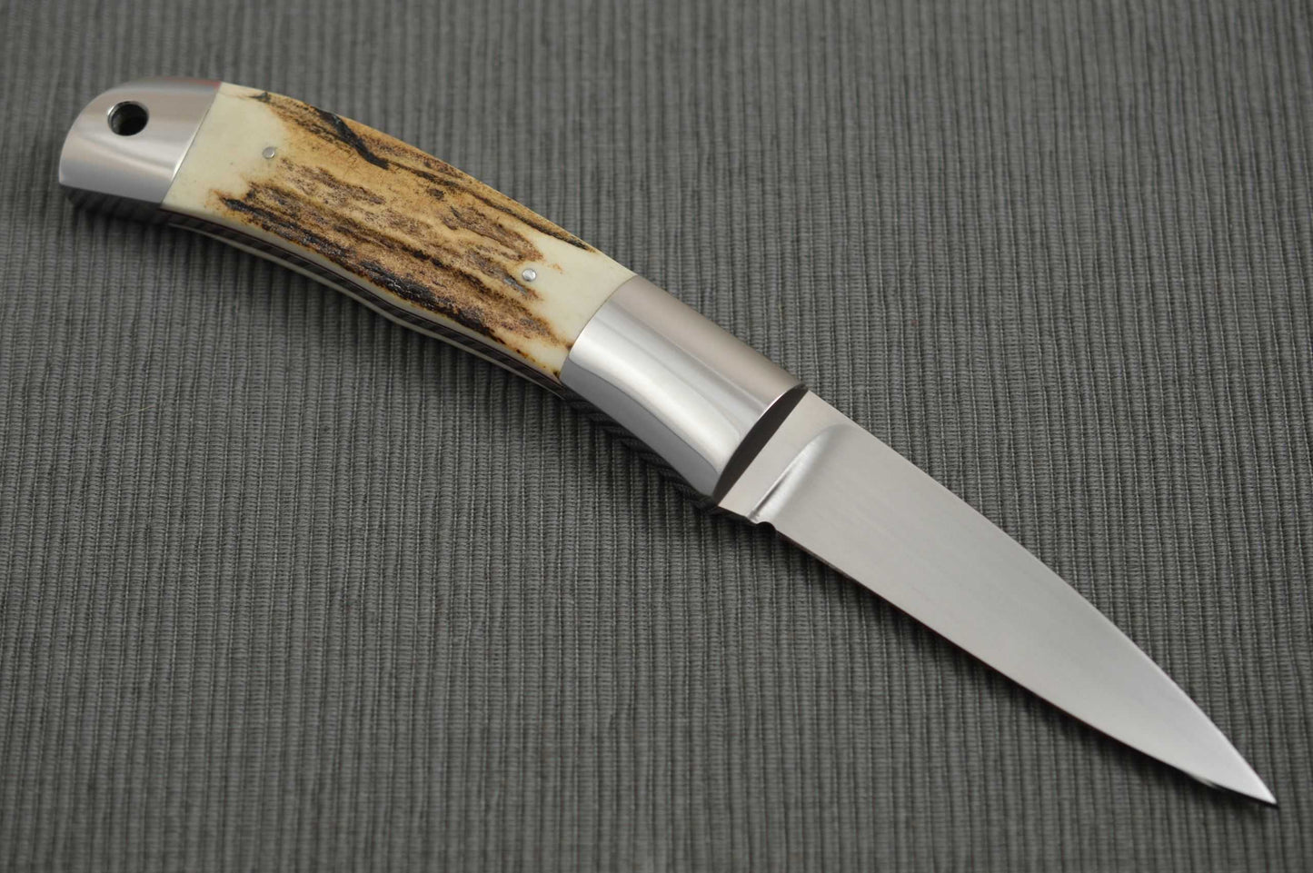 Ben Voss Loveless-Style, Stag Stiff Horn Custom Fixed Blade Knife (SOLD)