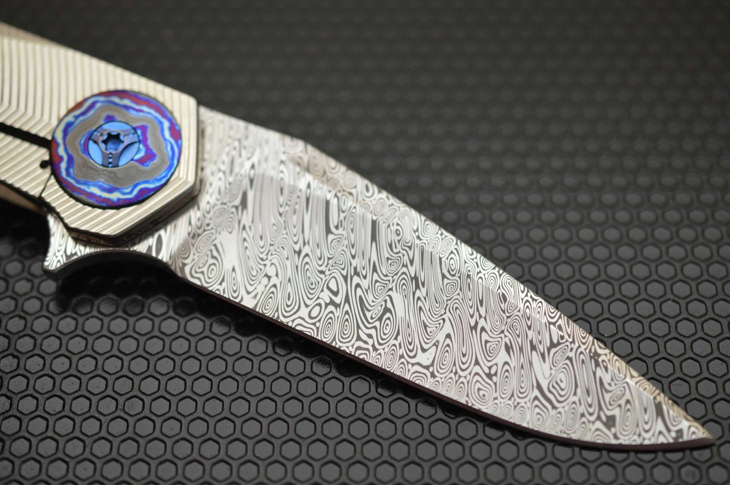 Steve Skiff Deluxe CULPRIT, Damasteel and Black Timascus (SOLD)