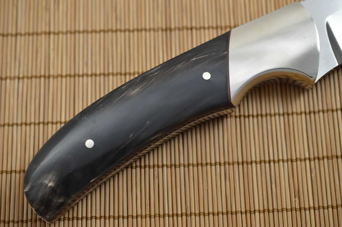 Ben Voss Large Buffalo Horn Fighter, Custom Fixed Blade Knife (SOLD)