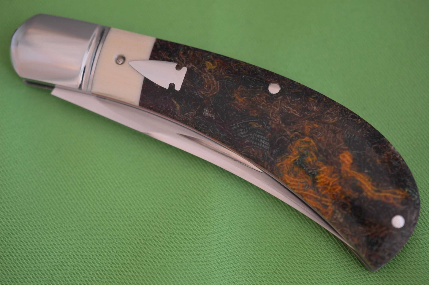 Bill Ruple Rag / Westinghouse Micarta Bow Trapper, Slip-Joint Folding Knife (SOLD)