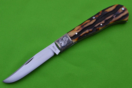 Steve Dunn M.S. "Shamrock Trapper" Stag Slip-Joint Folding Knife (SOLD)