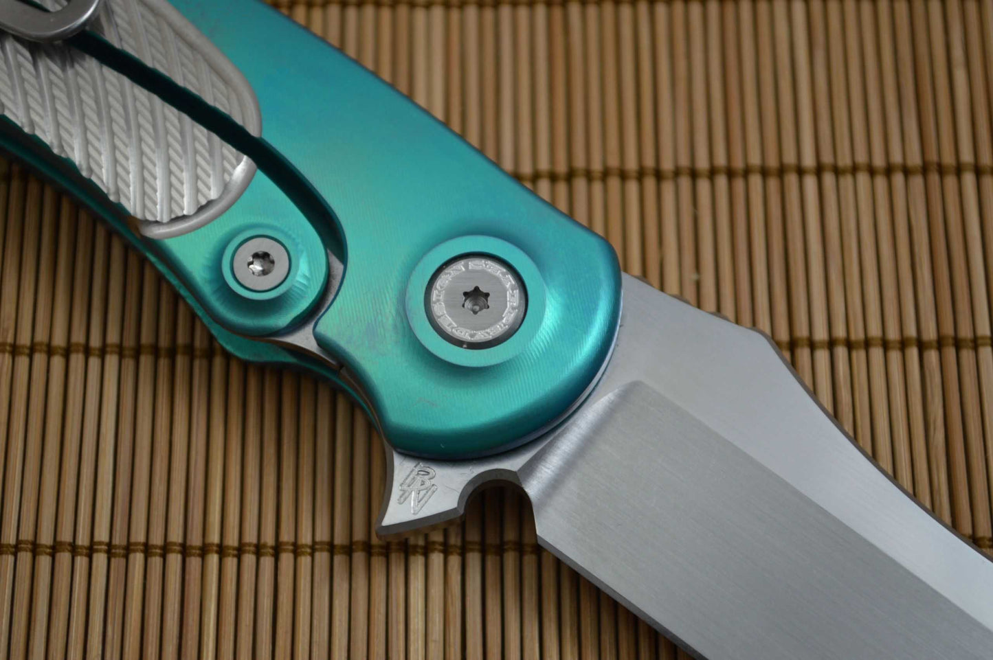 Brian Nadeau CYCLONE Flipper (3D Version), Anodized Green Titanium (SOLD)