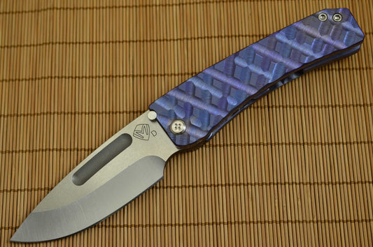 Medford Knife and Tool MIDI MARAUDER, Custom Sculpted and Anodized Titanium Frame (SOLD)