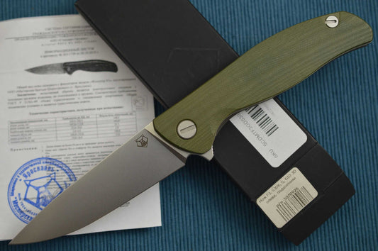 Shirogorov F3 Liner-Lock Flipper, OD Green G10, S30V, 3D Clip (SOLD)