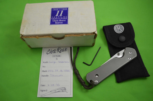 1995 Chris Reeve CRK Large "P" SEBENZA, Boxed, Pouch, Tool, COA (SOLD)