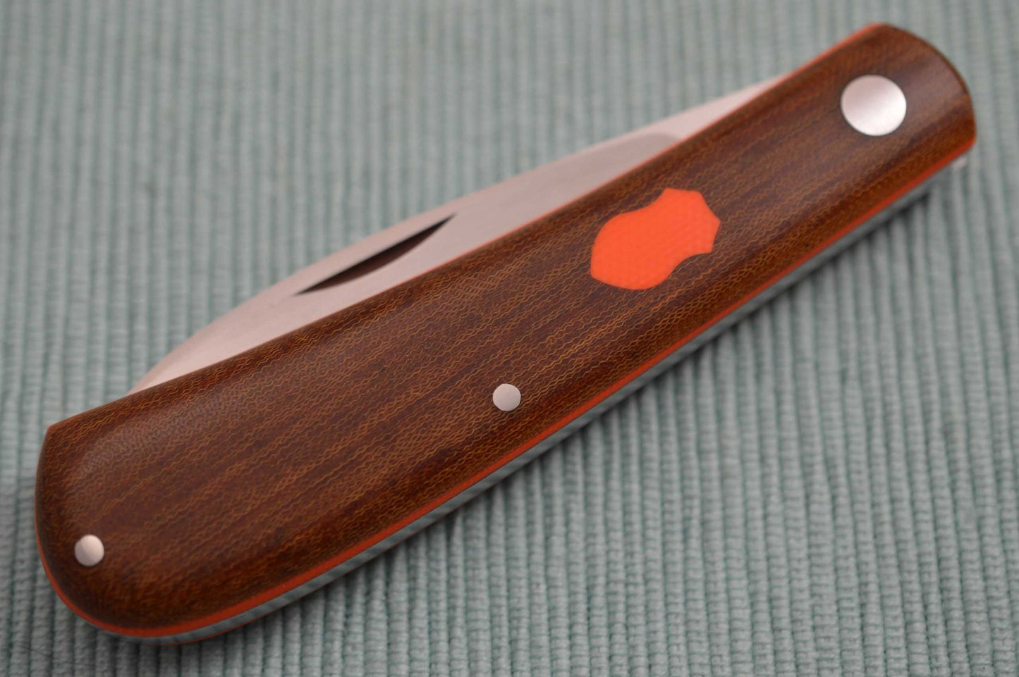 Tom Ploppert ZULU Shadow Pattern, Micarta Scales, Orange G10 (SOLD)