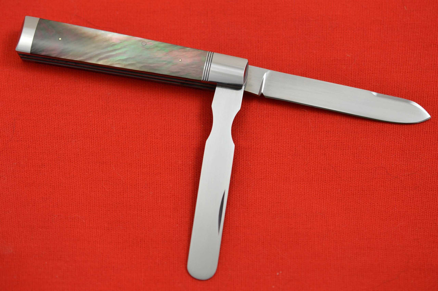 Bill Ruple Two-Blade, Black Lip Pearl Doctor's Knife (SOLD)