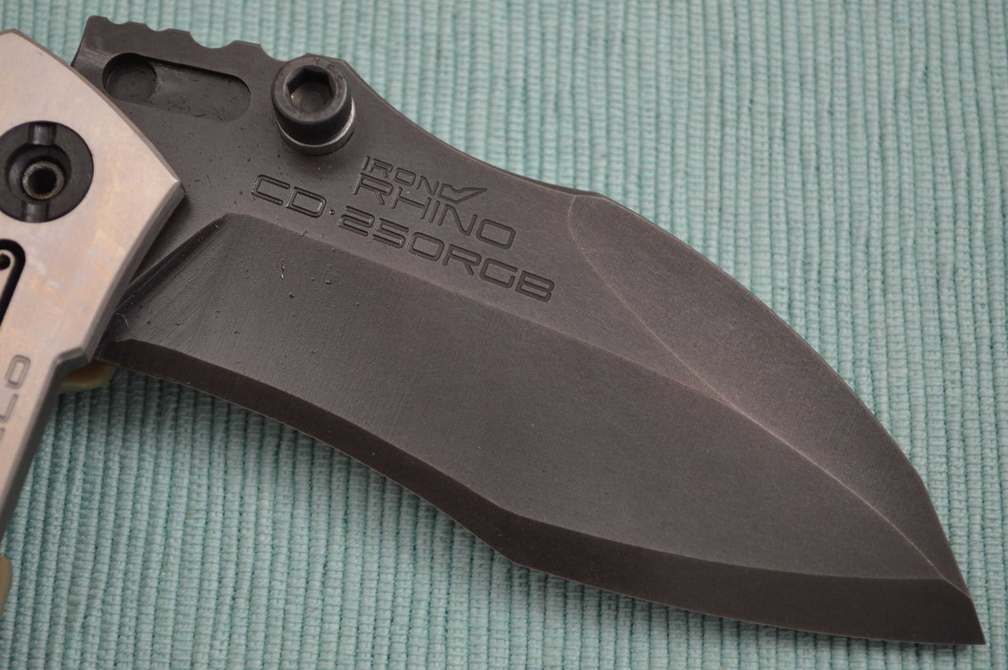 Dwaine Carrillo PROTOTYPE Button-Lock Scout M5, Desert Tan G10, Black Oxide Finish Blade (SOLD)