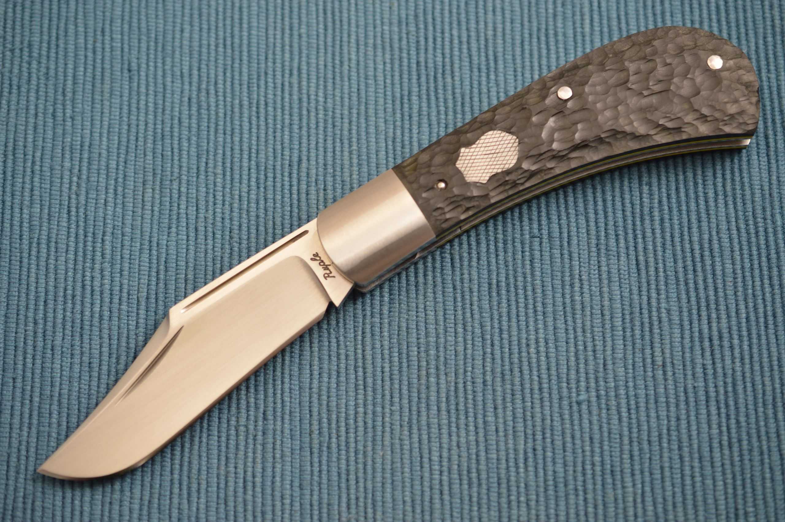 Bill Ruple Lanny's Clip, Black Jigged Micarta Scales, Slip-Joint Foldi ...