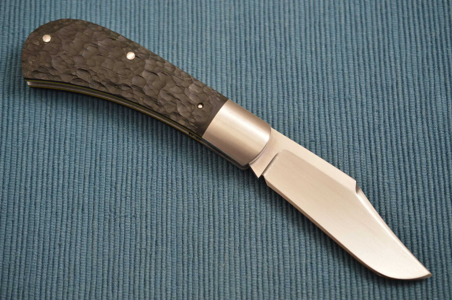 Bill Ruple Lanny's Clip, Black Jigged Micarta Scales, Slip-Joint Folding Knife (SOLD)