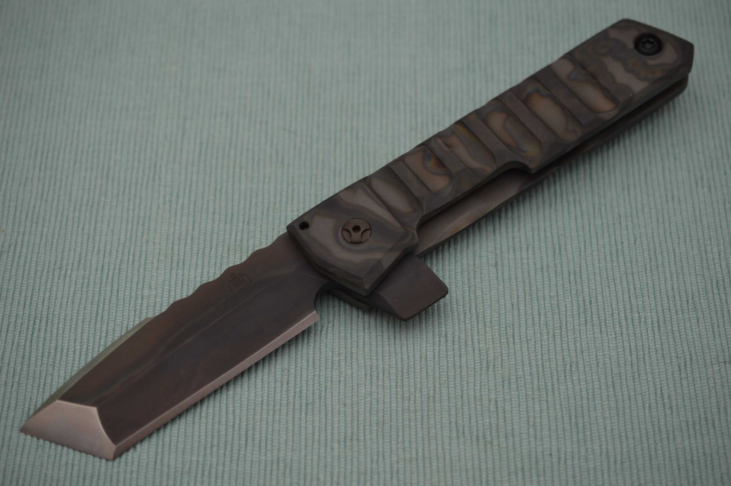 Forge Chisel Crusader Forge Chisel Ground Street Fighter Frame-Lock Flipper Knife ...
