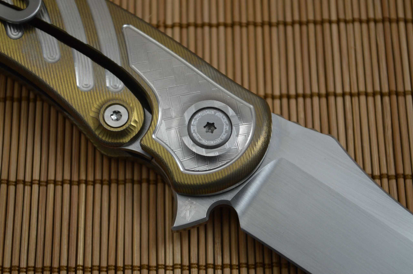 Brian Nadeau CYCLONE Flipper (3D Version), Anodized Gold Titanium (SOLD)