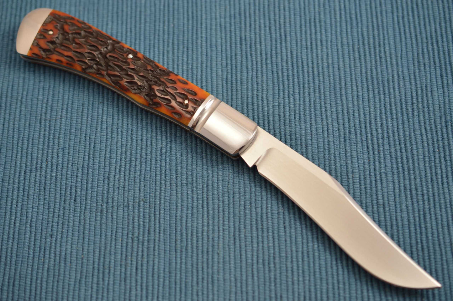 Bill Ruple Jigged Bone Trapper, Slip Joint Folding Knife, Double Bolstered (SOLD)