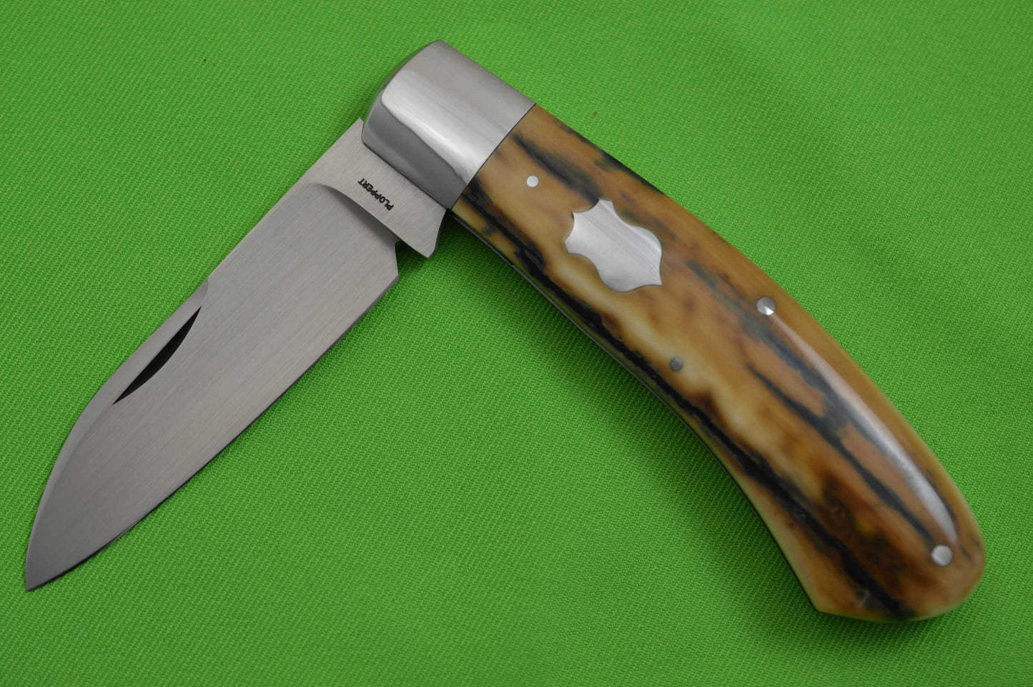 Tom Ploppert Large DINO, Slip-Joint Folding Knife, Fossilized Scales (SOLD)