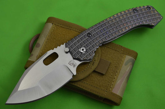 Trouble Blades Full Size Custom Mofo-L-Frag, W.D. Grind Folding Knife (SOLD)