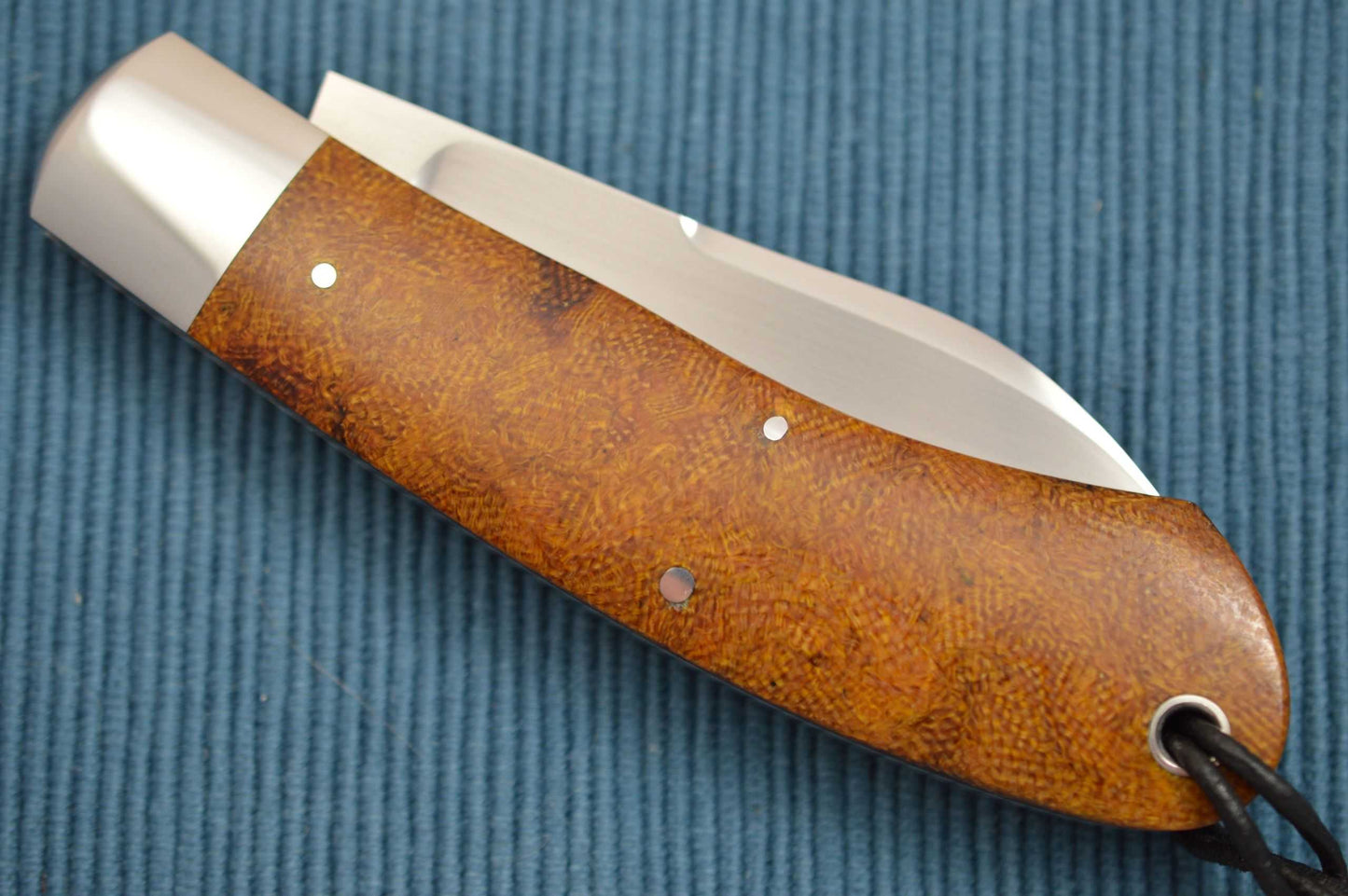 Tom Ploppert DINO, Original Antique Brown Rag Micarta Scales (SOLD)